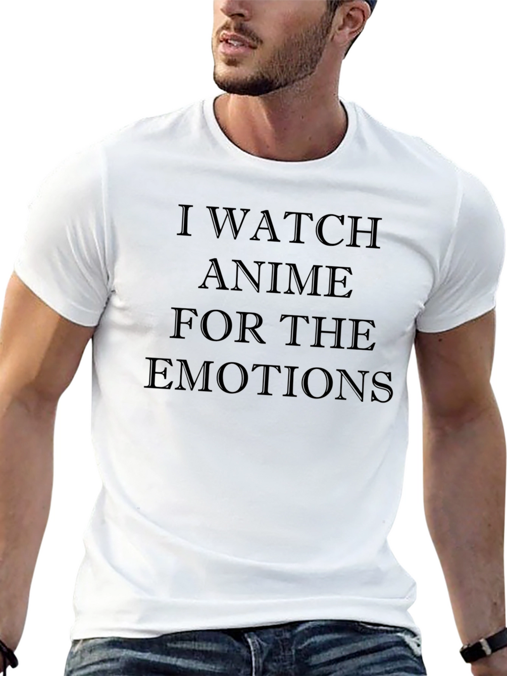 Anime Emotions Graphic Tee - Soft Black Cotton T-Shirt