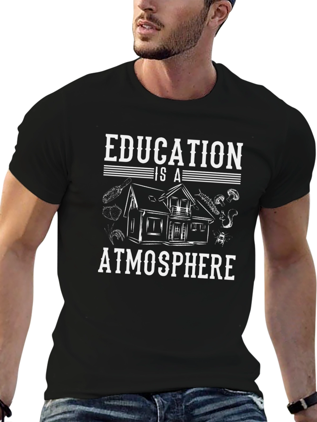 Education is Atmosphere Black T-Shirt