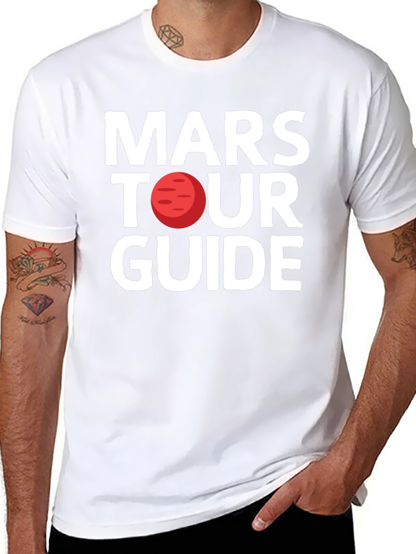 Mars Tour Guide T-Shirt - Space Adventure Tee