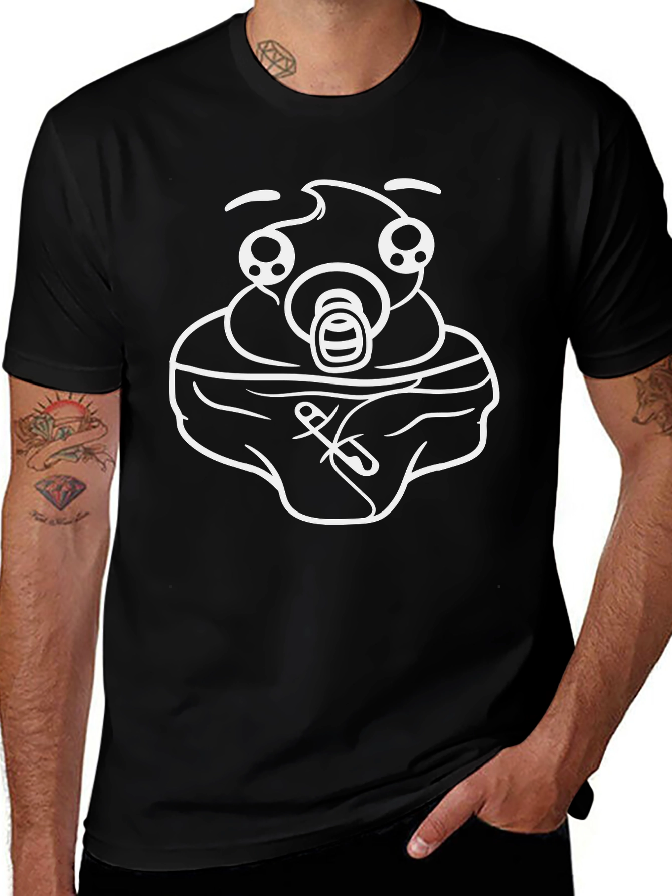 Funny Baby Diaper Graphic T-Shirt