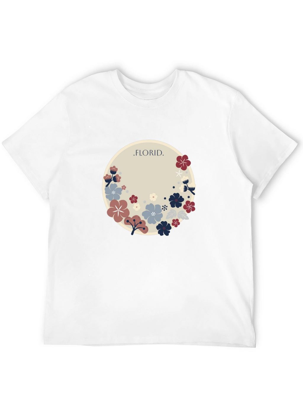Floral Circle Graphic Tee - Stylish Casual Wear