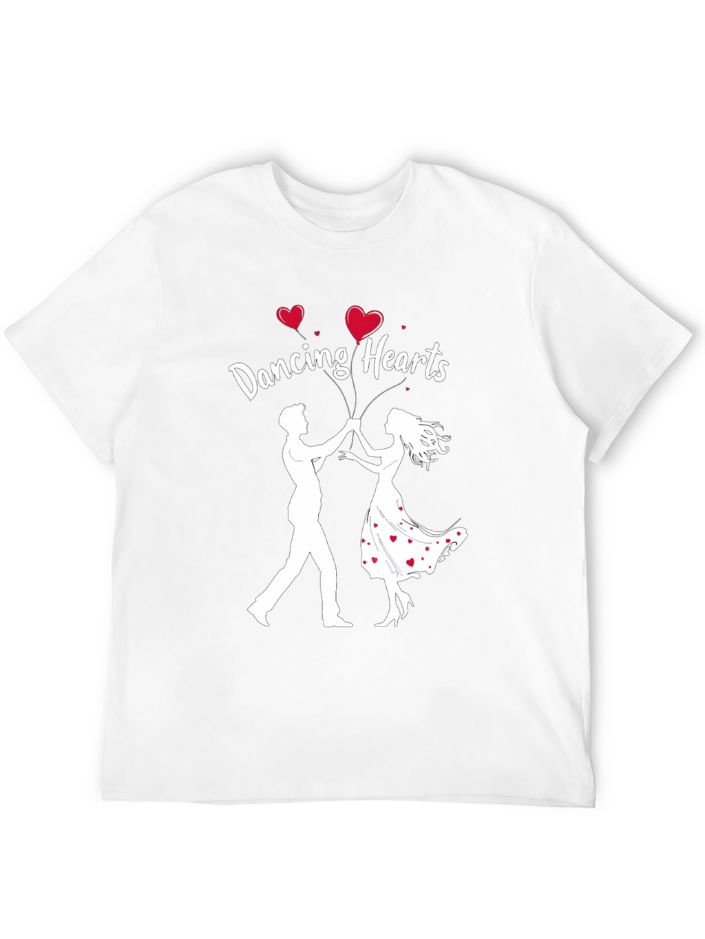 Dancing Hearts Graphic Black T-Shirt