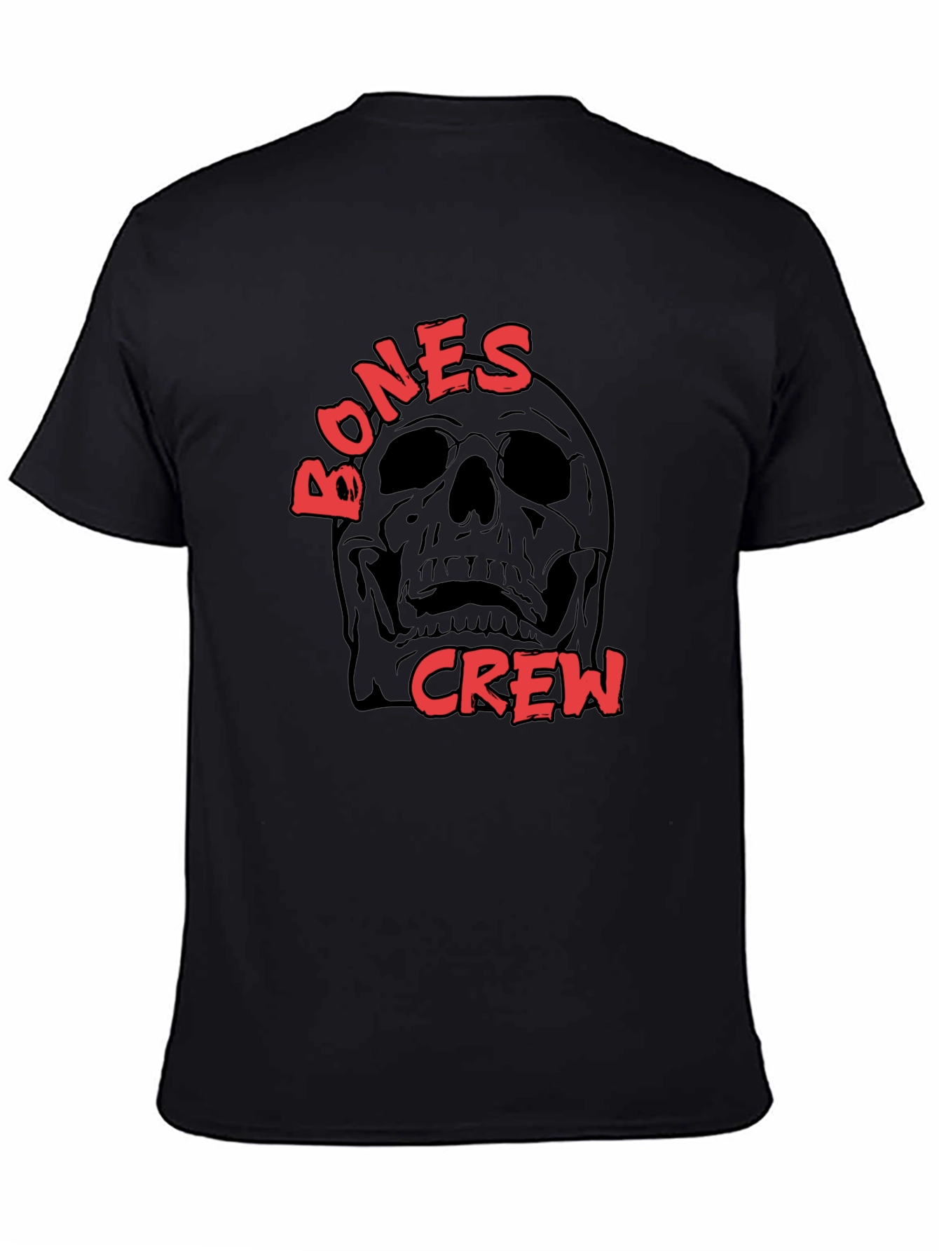 Bones Crew Skull Graphic Black T-Shirt