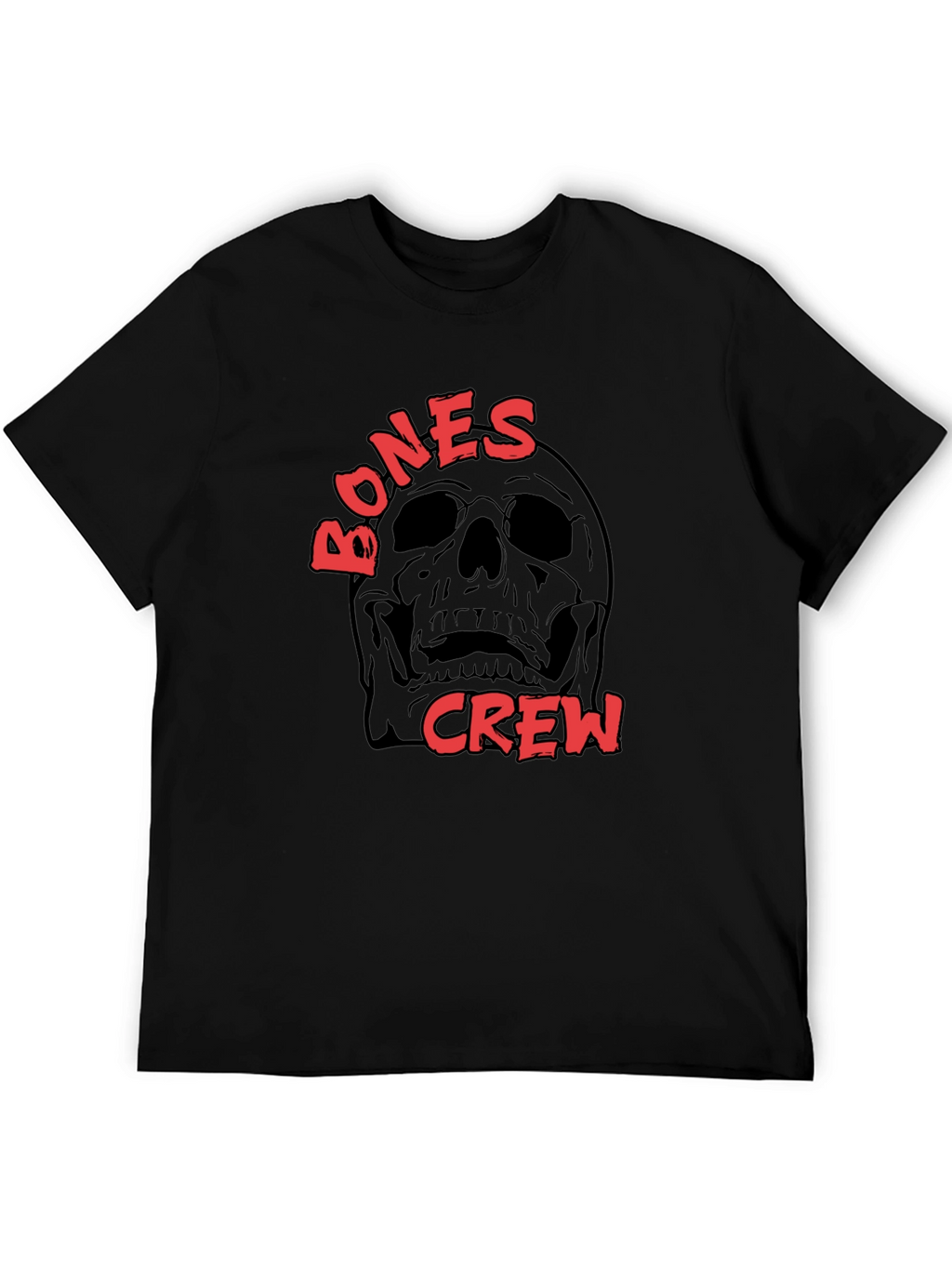 Bones Crew Skull Graphic Black T-Shirt