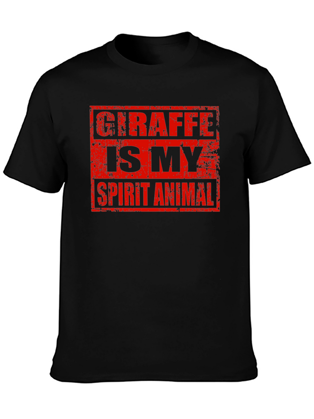 Giraffe Spirit Animal Graphic Tee - Black