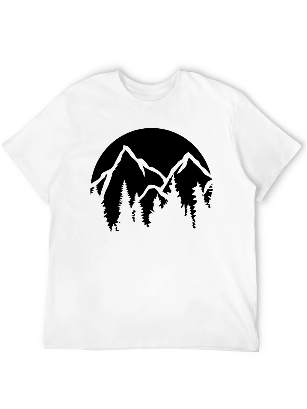 Mountain Scene Black T-Shirt