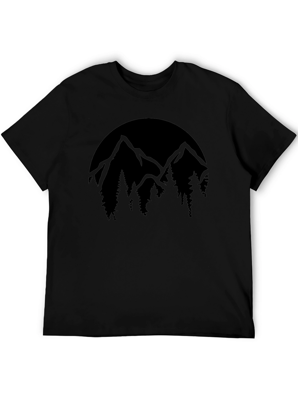 Mountain Scene Black T-Shirt