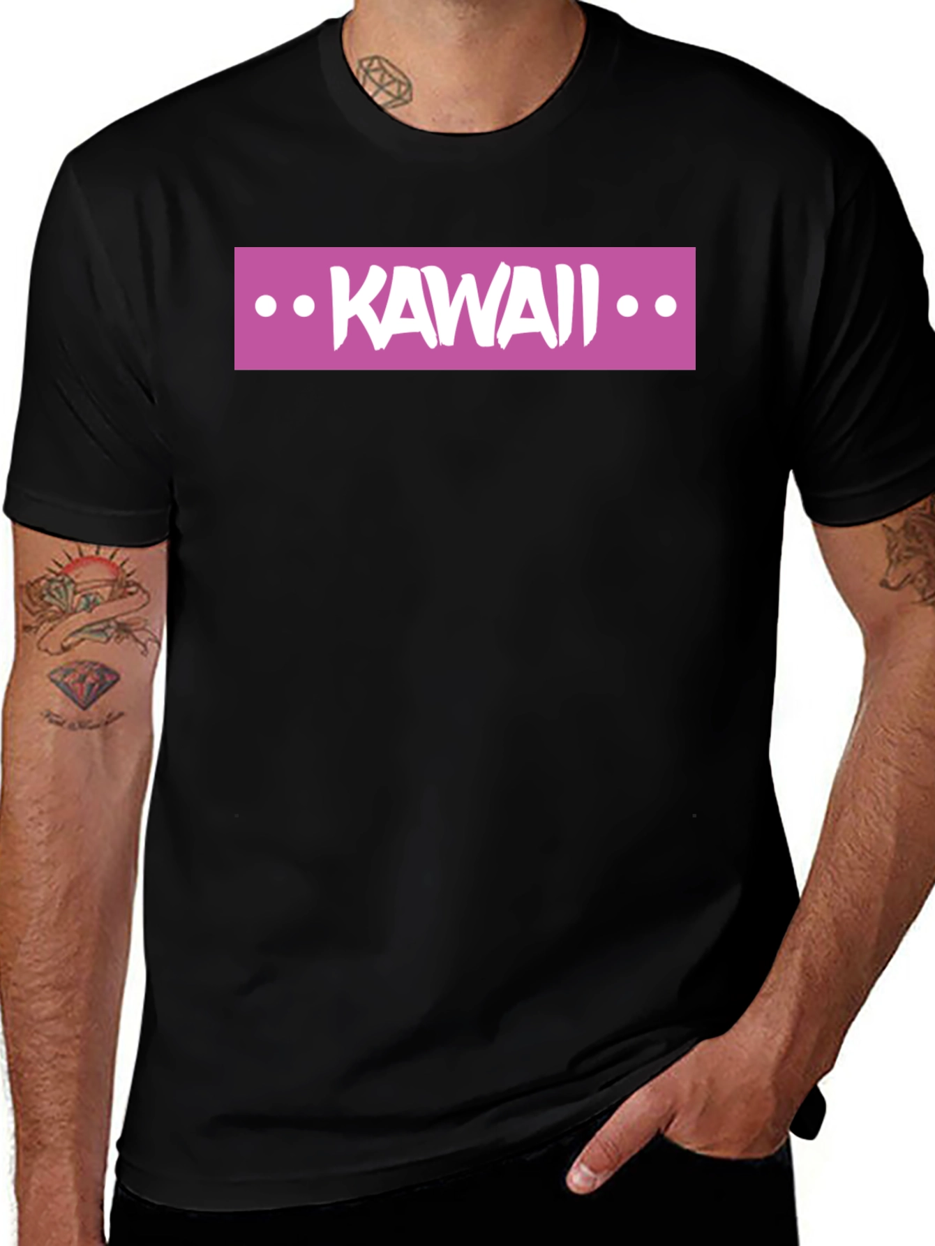 Kawaii Graphic Tee - Stylish Black T-Shirt