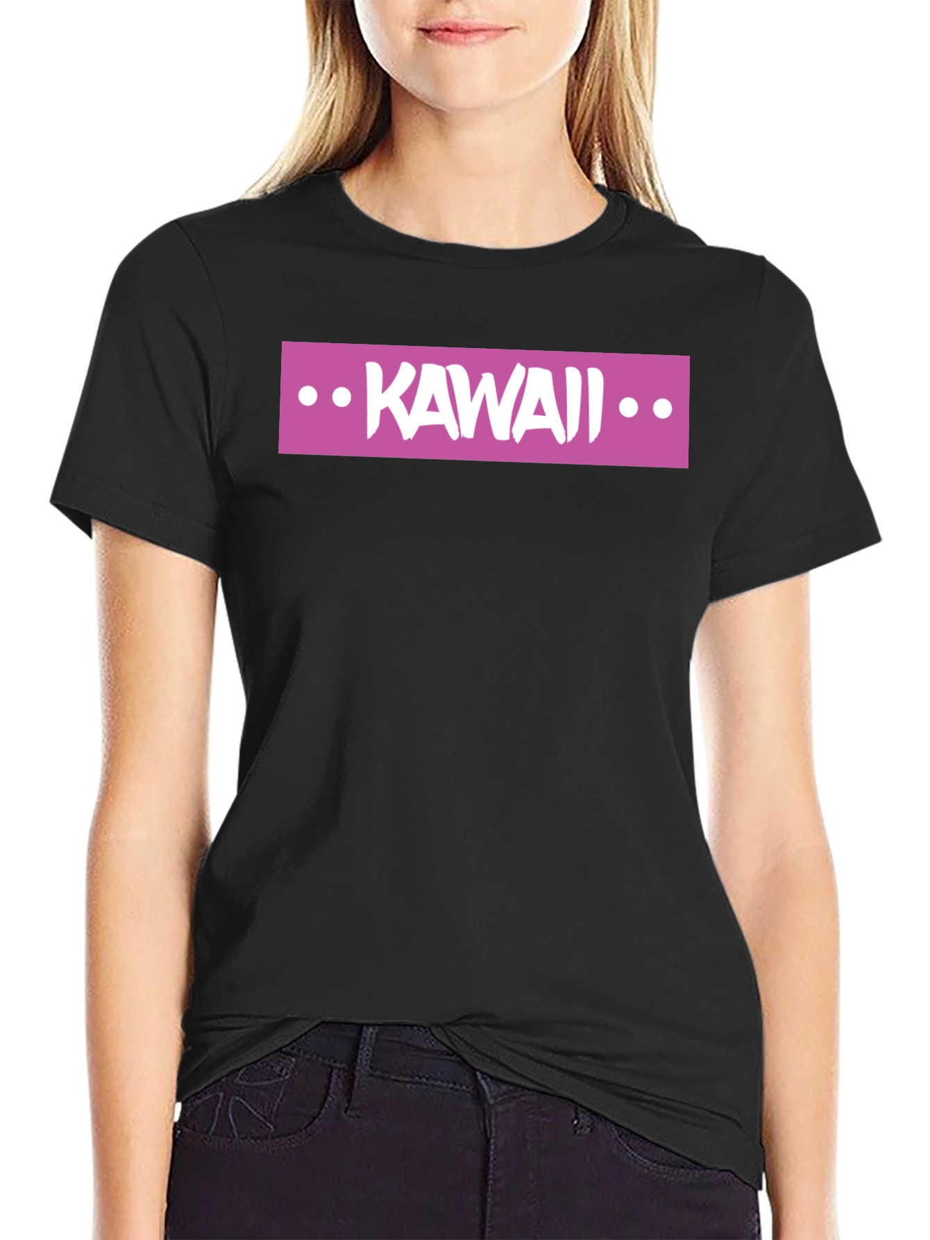 Kawaii Graphic Tee - Stylish Black T-Shirt