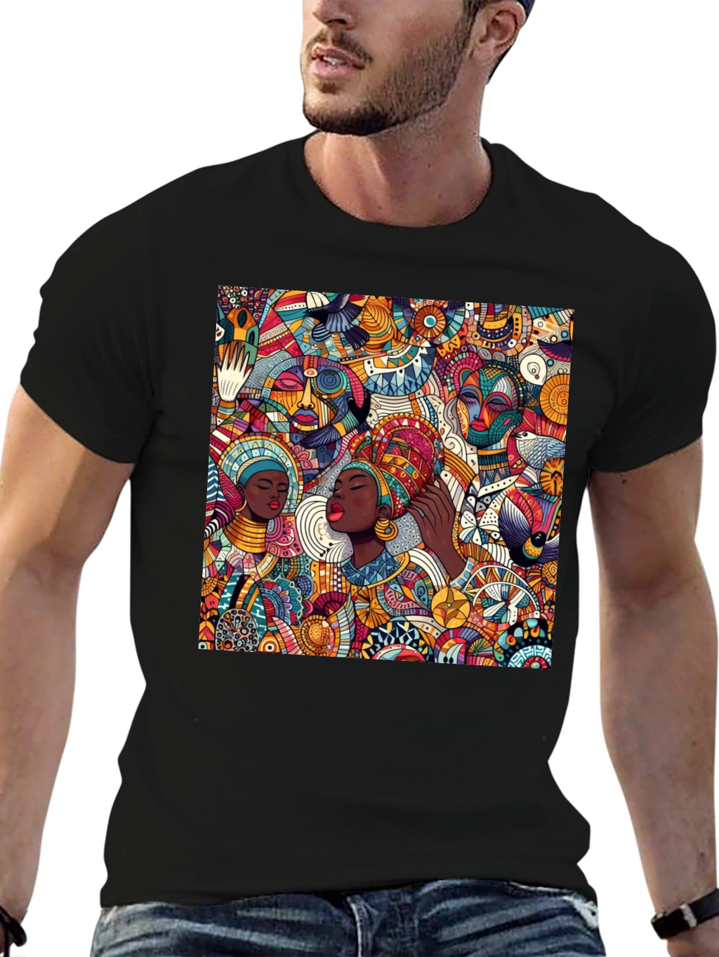 Vibrant African Art Graphic Tee