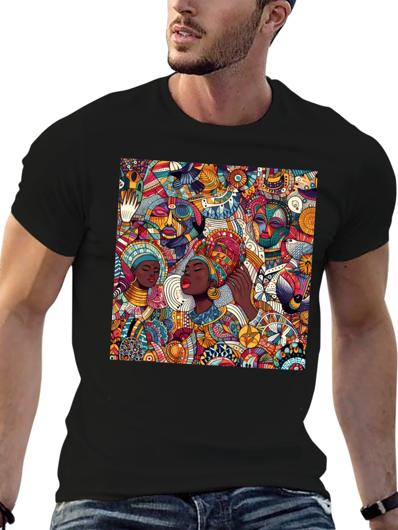Vibrant African Art Graphic Tee