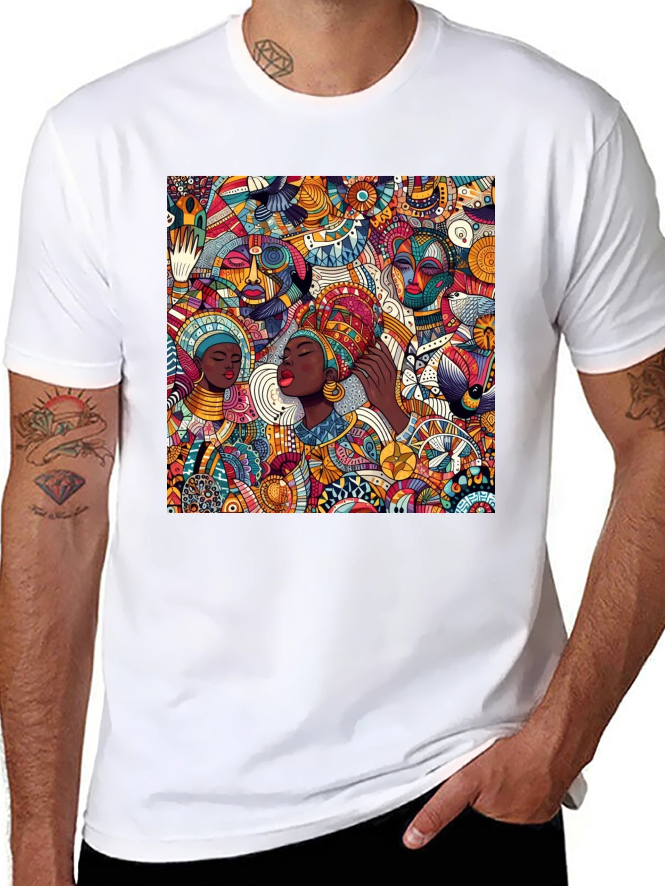 Vibrant African Art Graphic Tee