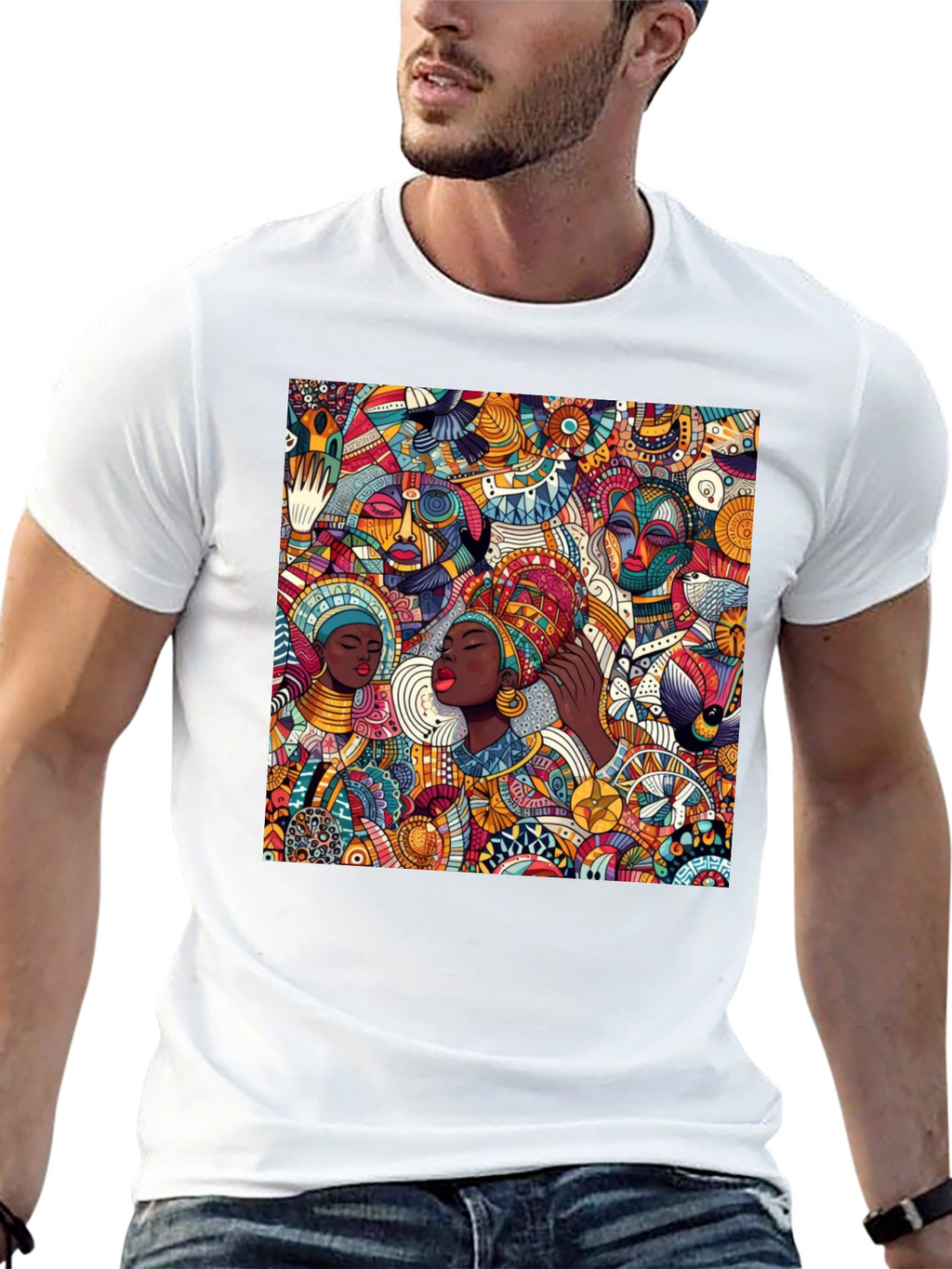 Vibrant African Art Graphic Tee