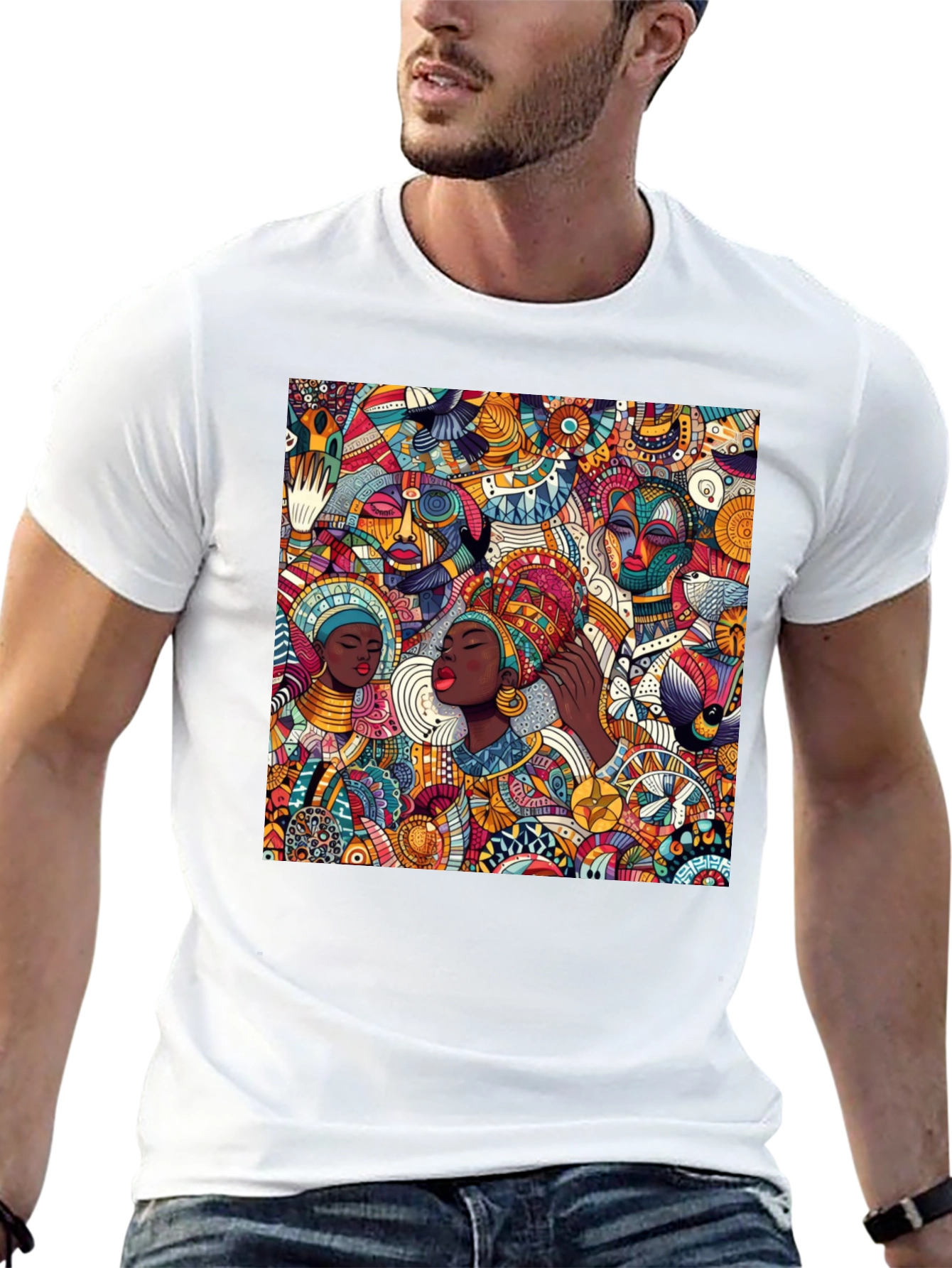 Vibrant African Art Graphic Tee
