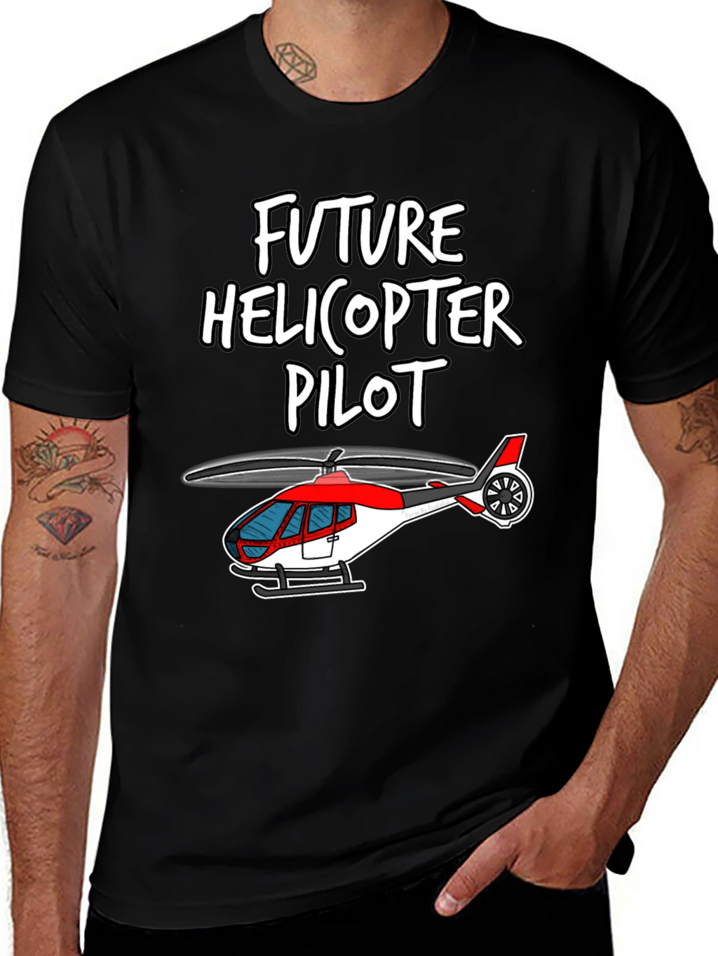 Future Helicopter Pilot Graphic T-Shirt