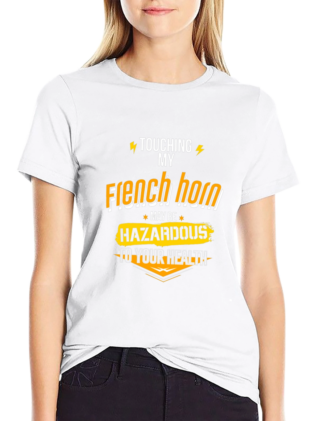 Funny French Horn Hazardous T-Shirt