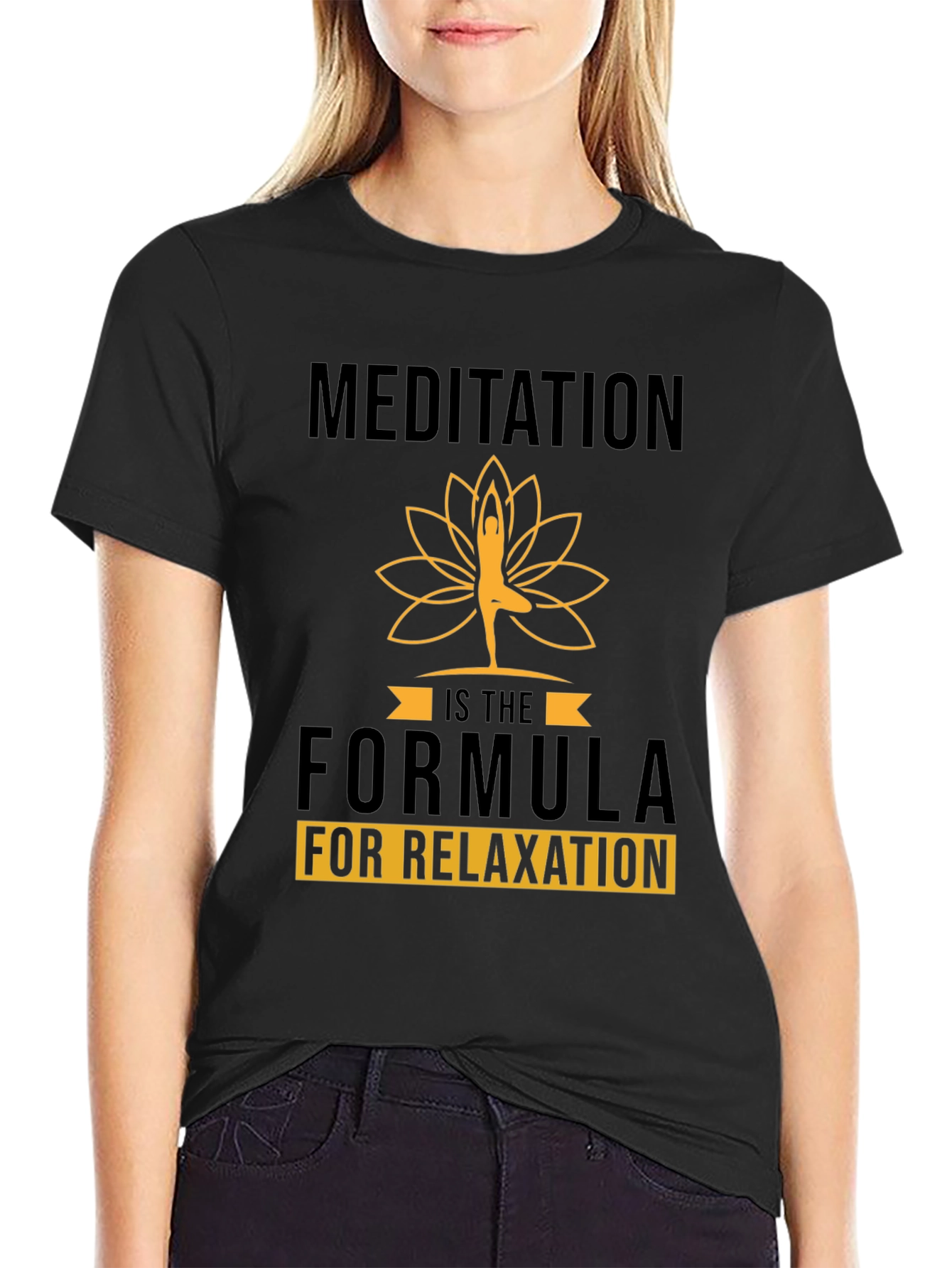 Meditation Formula Black Graphic Tee
