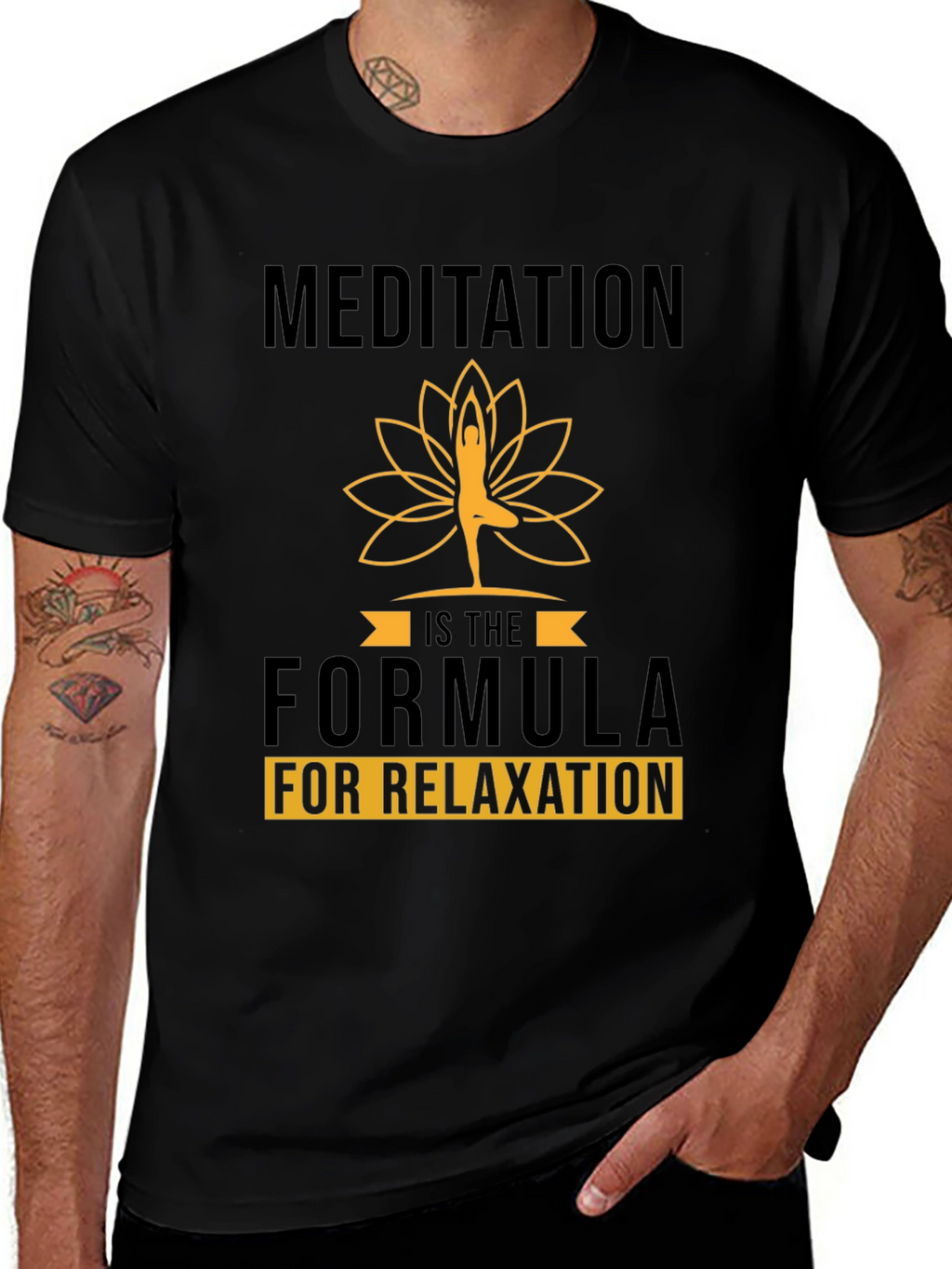 Meditation Formula Black Graphic Tee