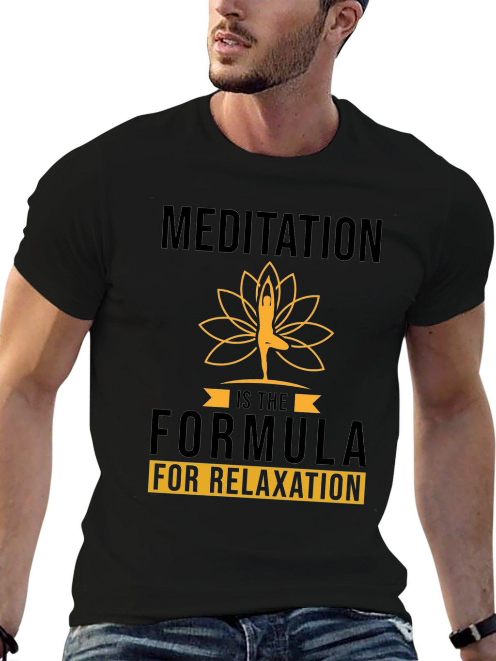 Meditation Formula Black Graphic Tee