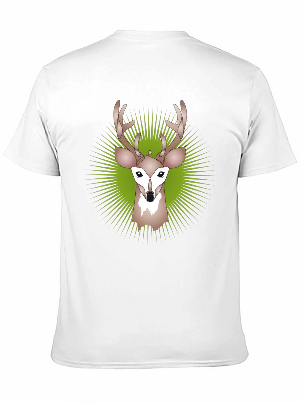 Deer Graphic Tee - Black Crew Neck T-Shirt