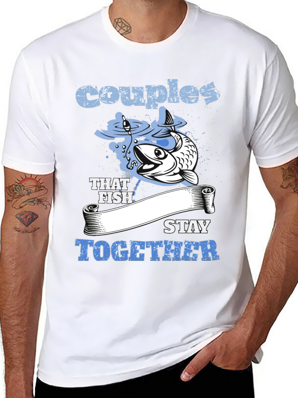 Couples That Fish Stay Together Graphic Tee