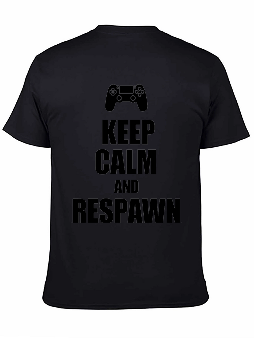 Keep Calm & Respawn Black Gaming T-Shirt
