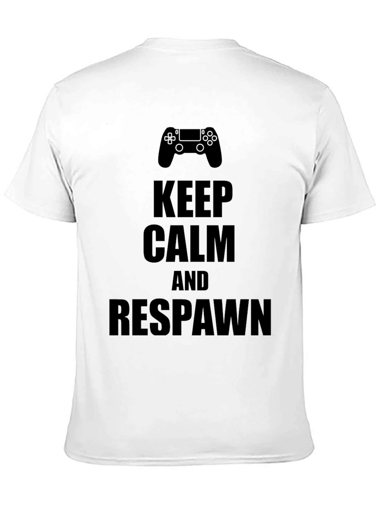 Keep Calm & Respawn Black Gaming T-Shirt