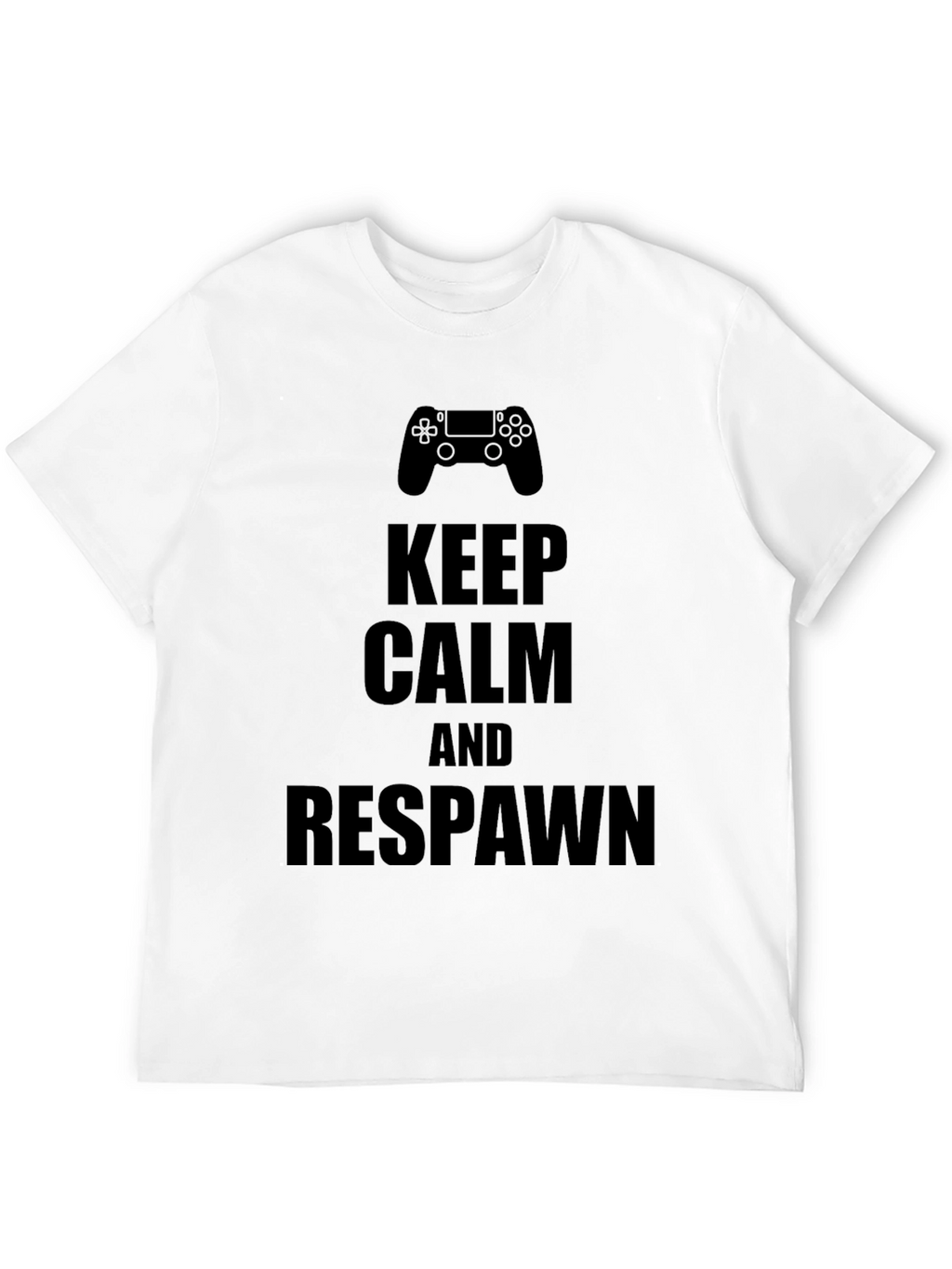 Keep Calm & Respawn Black Gaming T-Shirt