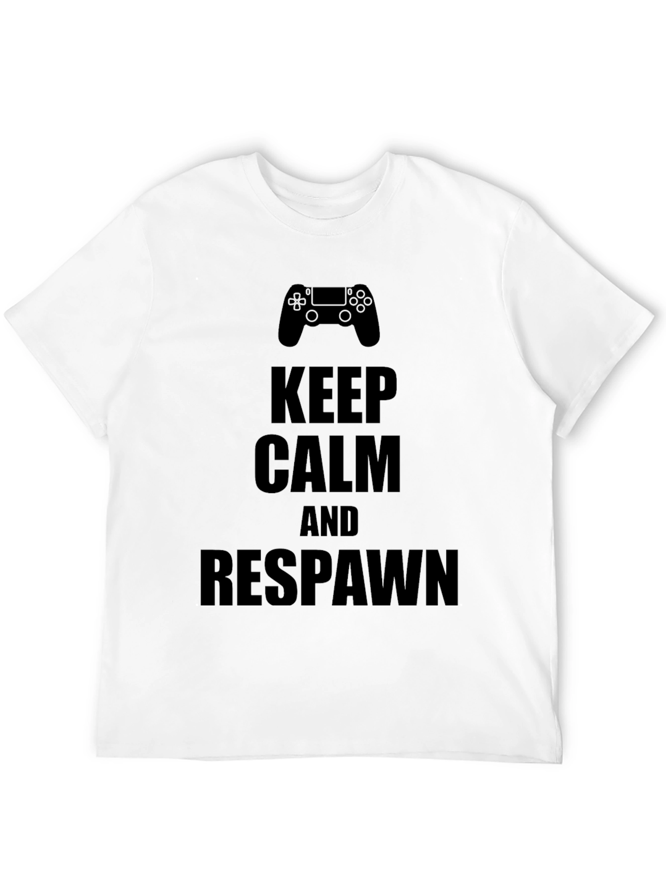Keep Calm & Respawn Black Gaming T-Shirt