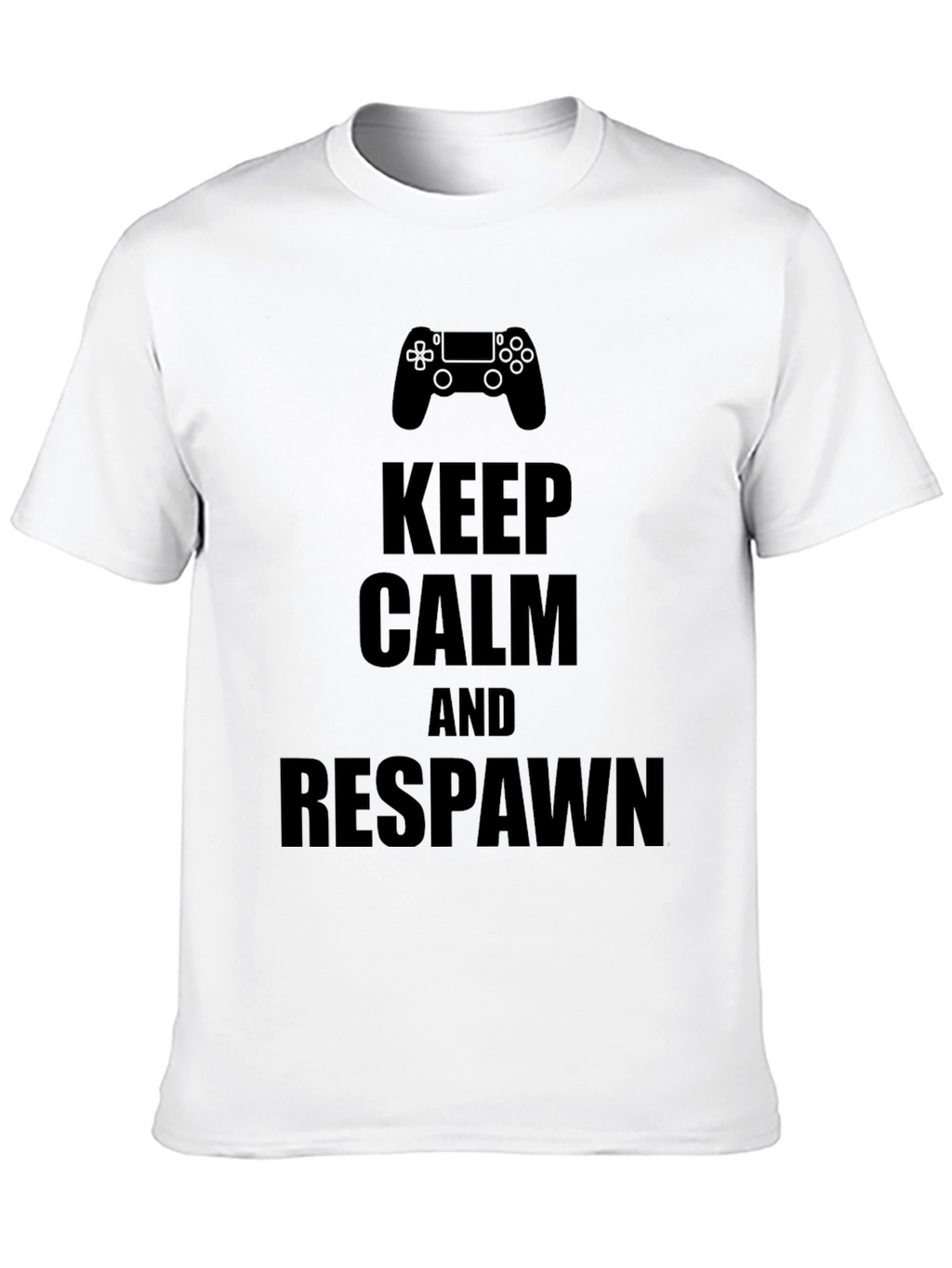 Keep Calm & Respawn Black Gaming T-Shirt