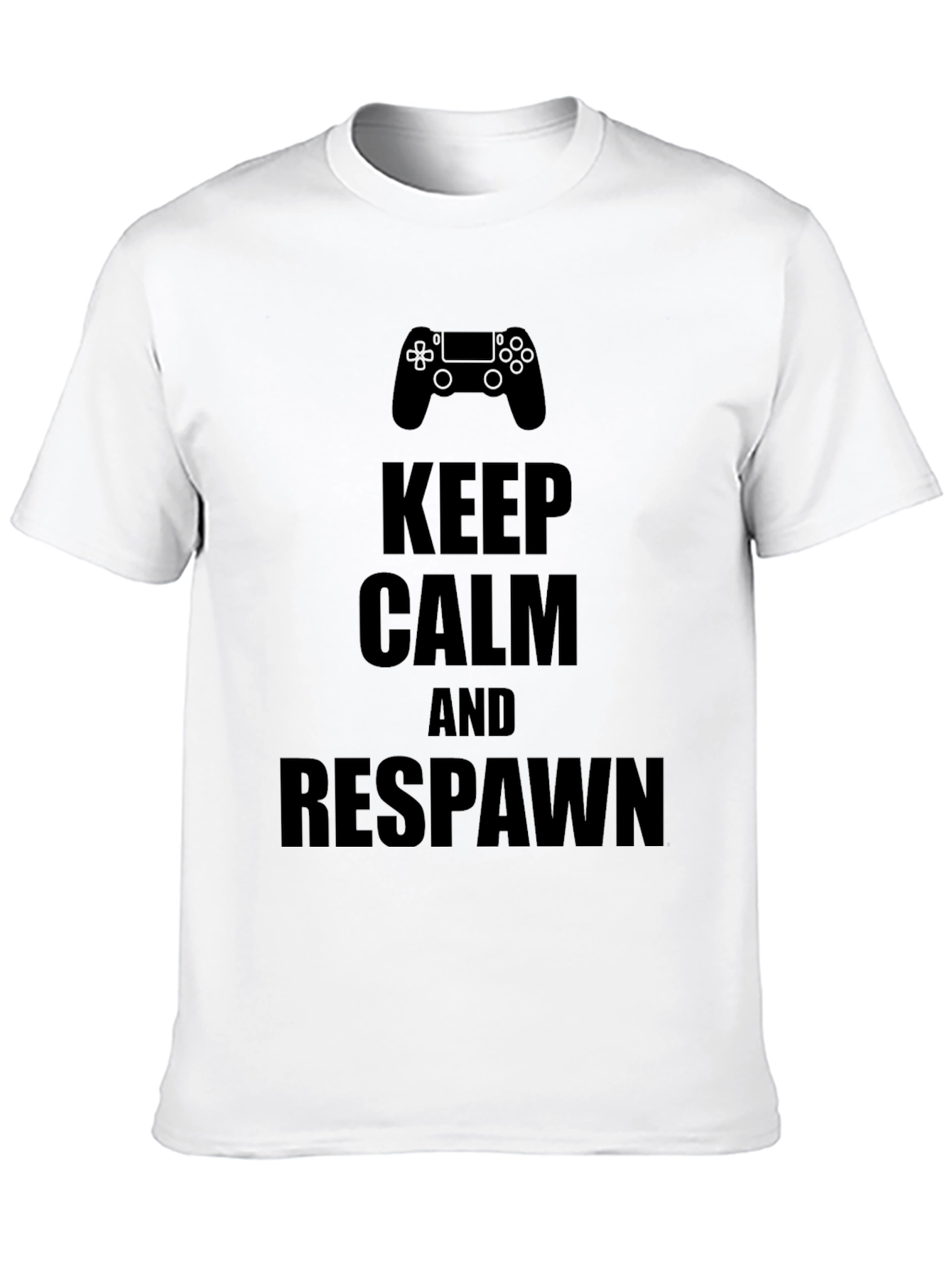 Keep Calm & Respawn Black Gaming T-Shirt