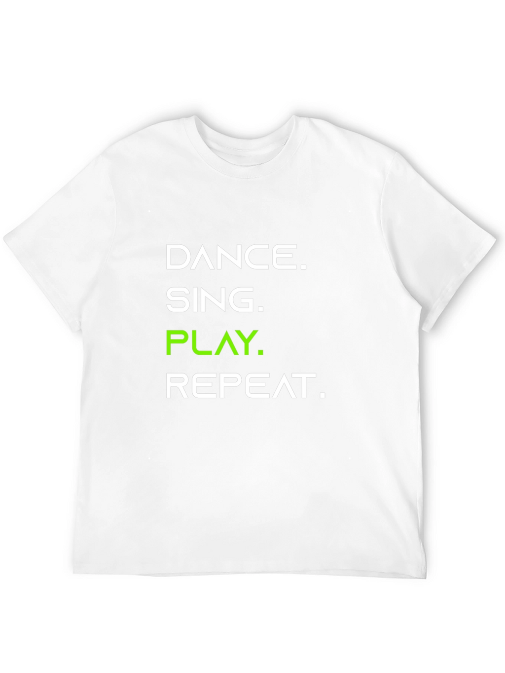 Dance Sing Play Repeat Black Graphic Tee