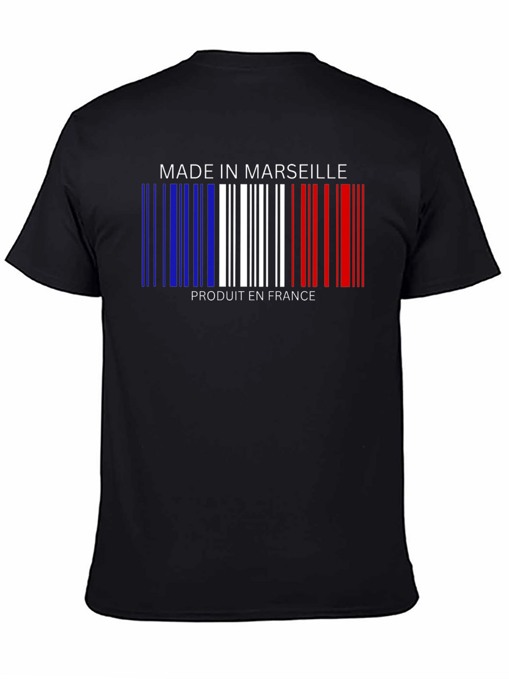 Made in Marseille France Barcode T-Shirt