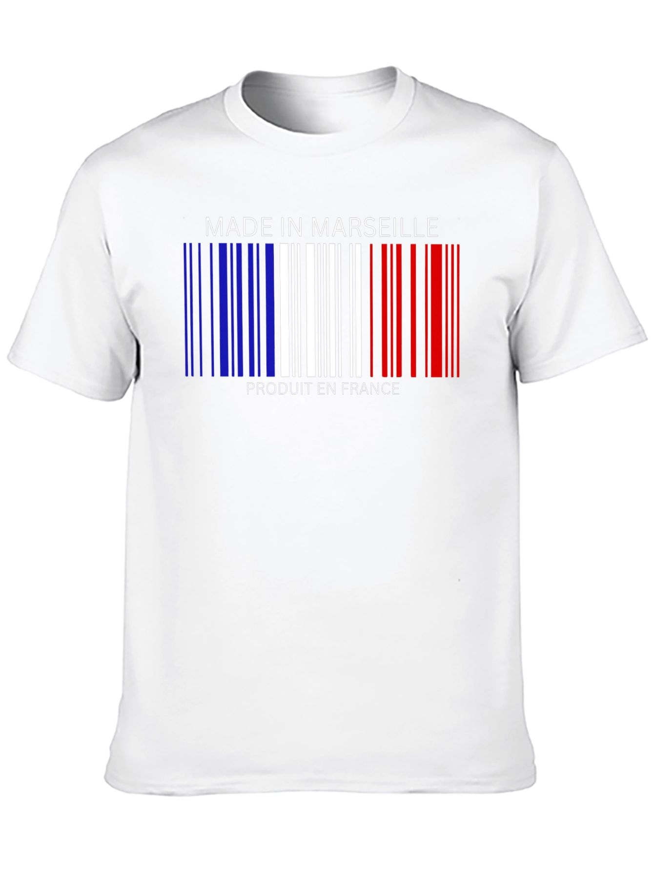 Made in Marseille France Barcode T-Shirt