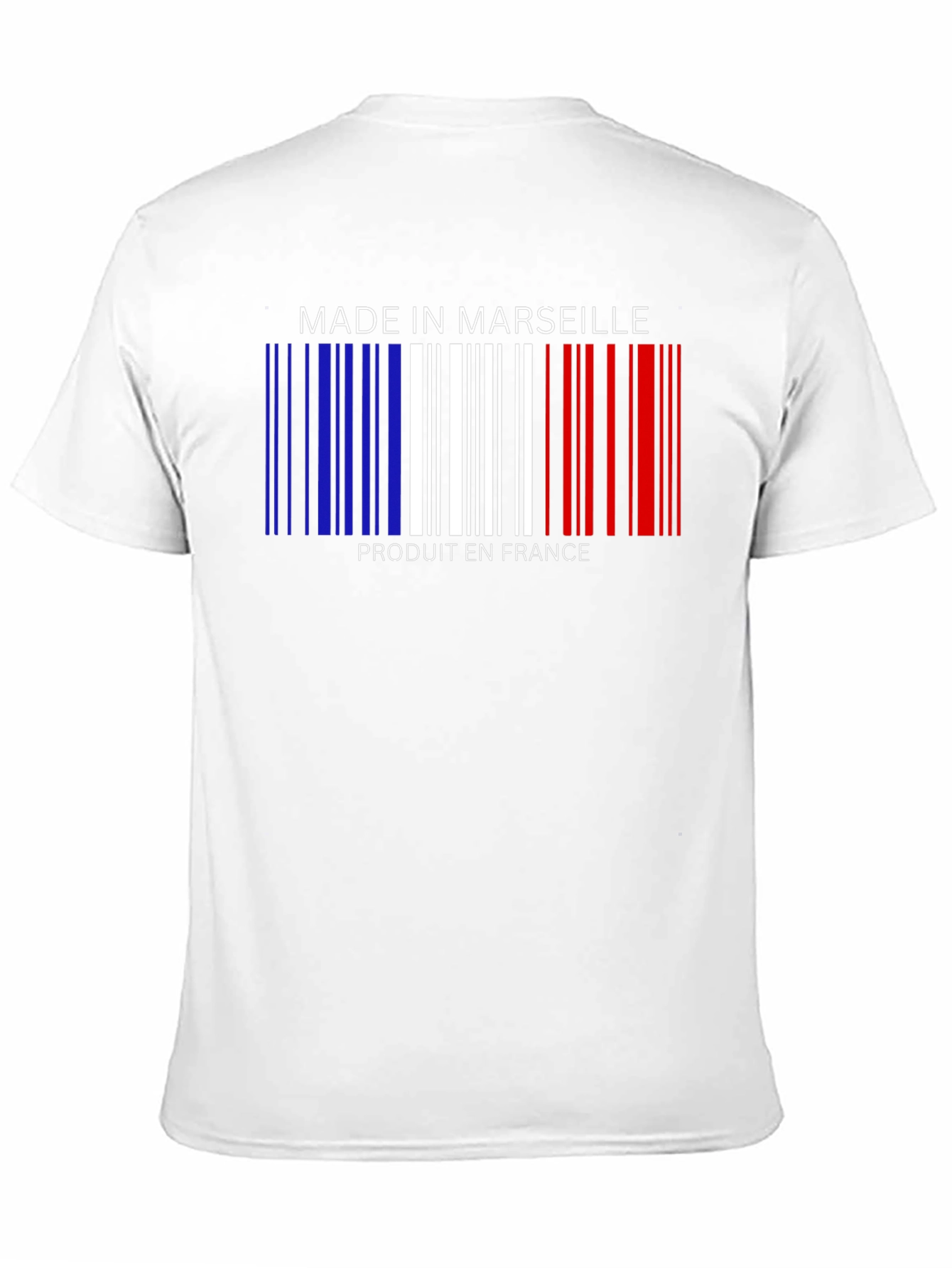 Made in Marseille France Barcode T-Shirt
