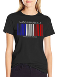 Made in Marseille France Barcode T-Shirt