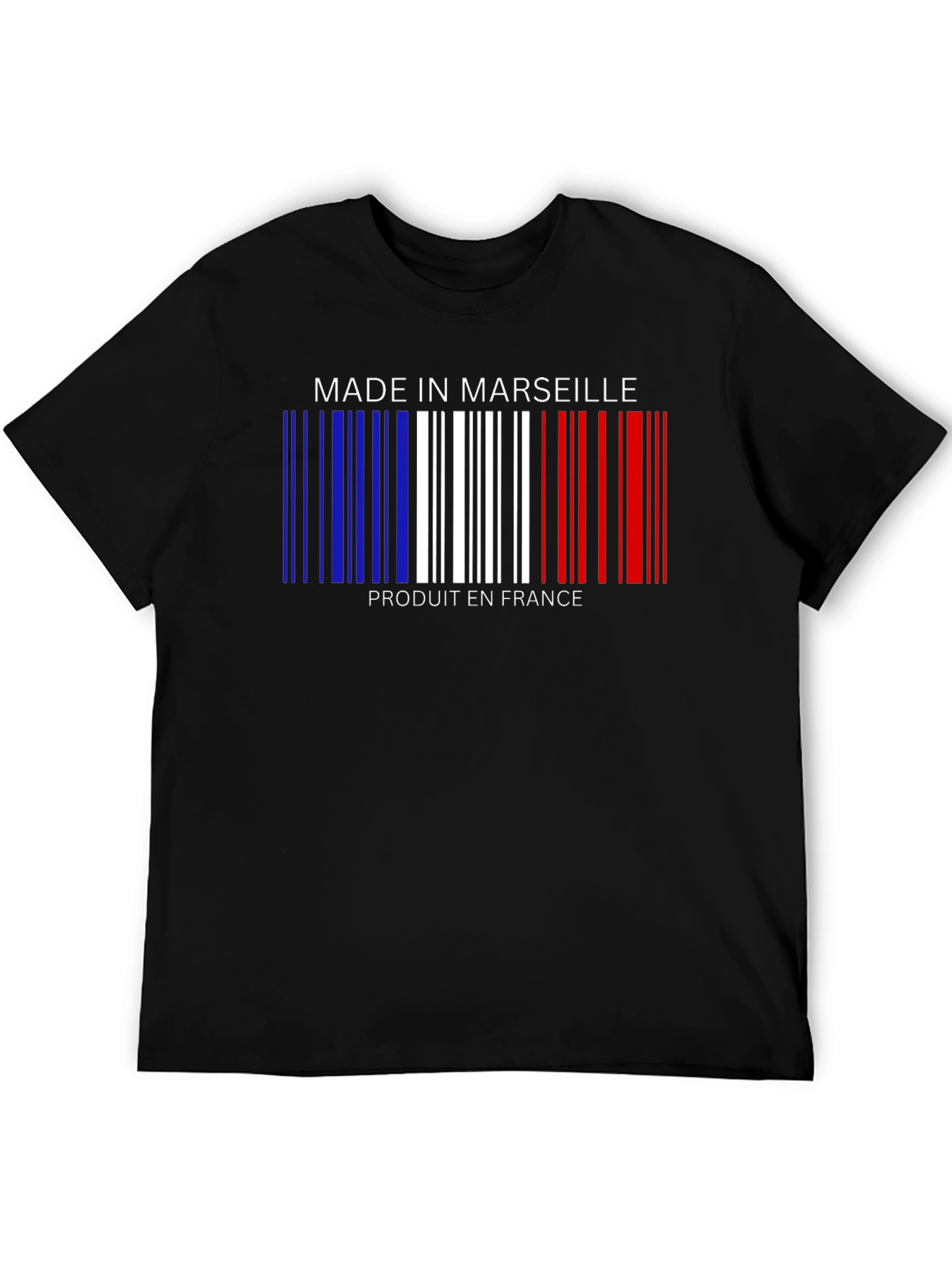 Made in Marseille France Barcode T-Shirt