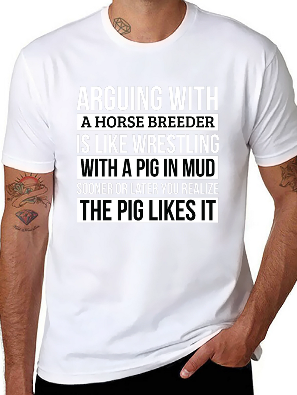 Horse Breeder Pig Mud Wrestling T-Shirt