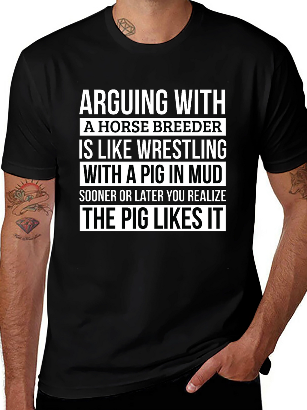Horse Breeder Pig Mud Wrestling T-Shirt