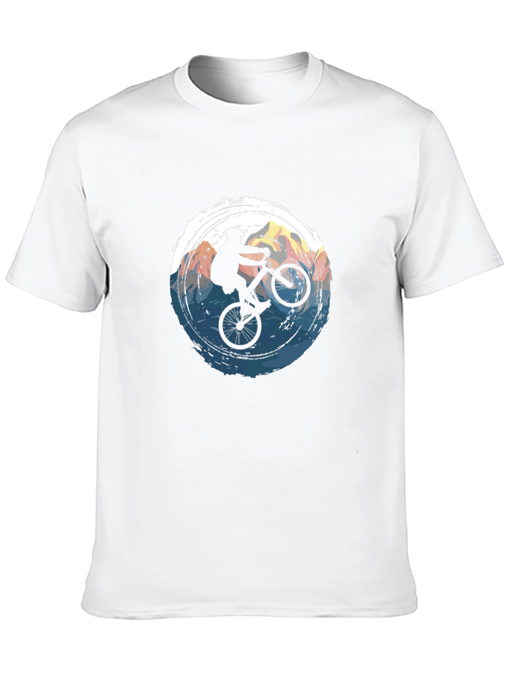 Mountain Biker Graphic Tee - Black Cotton T-Shirt