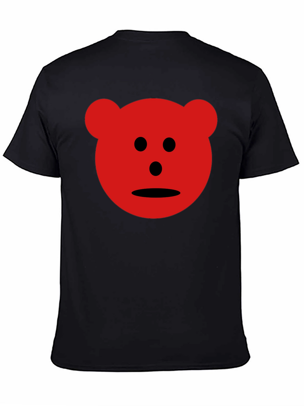 Red Bear Graphic Black T-Shirt