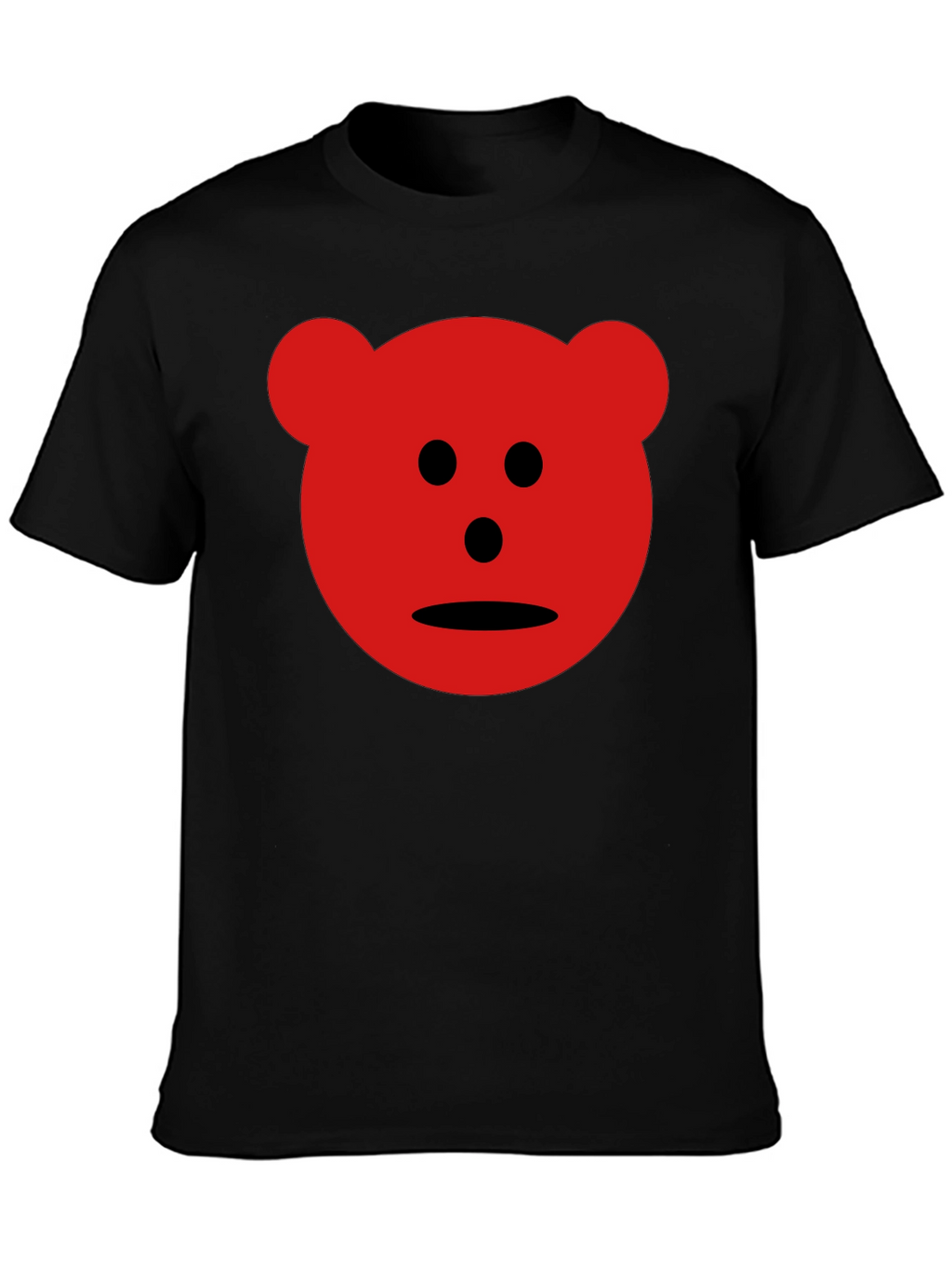 Red Bear Graphic Black T-Shirt