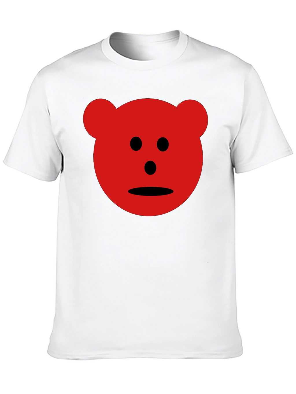 Red Bear Graphic Black T-Shirt