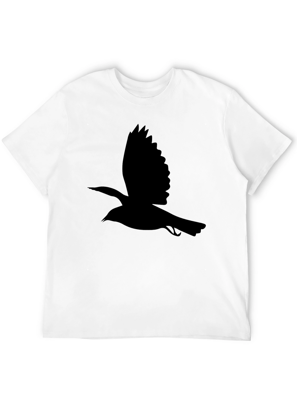 Black Bird Silhouette Tee - Classic Mens T-Shirt