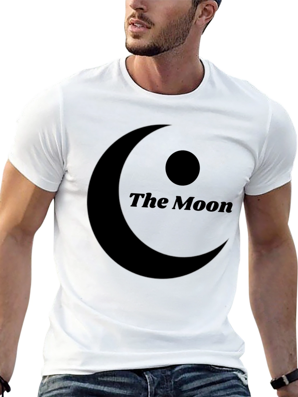 The Moon Graphic Black T-Shirt