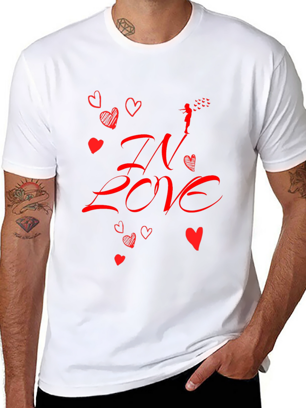 In Love Graphic Tee - Black Casual Shirt