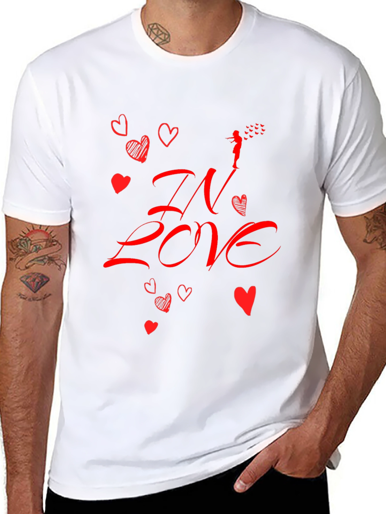 In Love Graphic Tee - Black Casual Shirt
