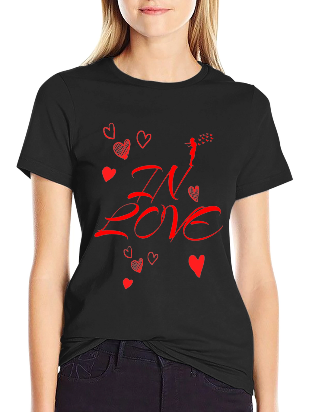 In Love Graphic Tee - Black Casual Shirt