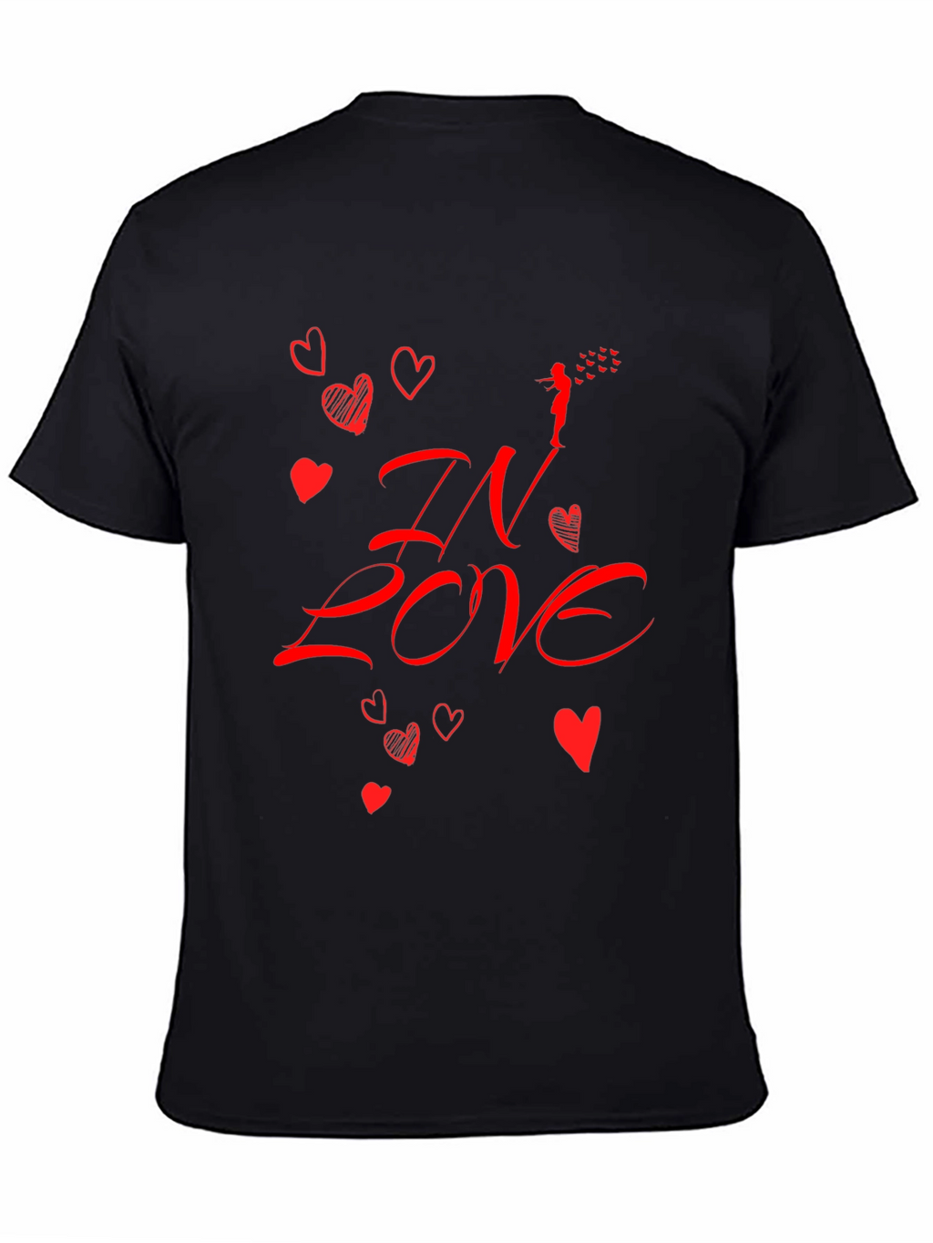 In Love Graphic Tee - Black Casual Shirt