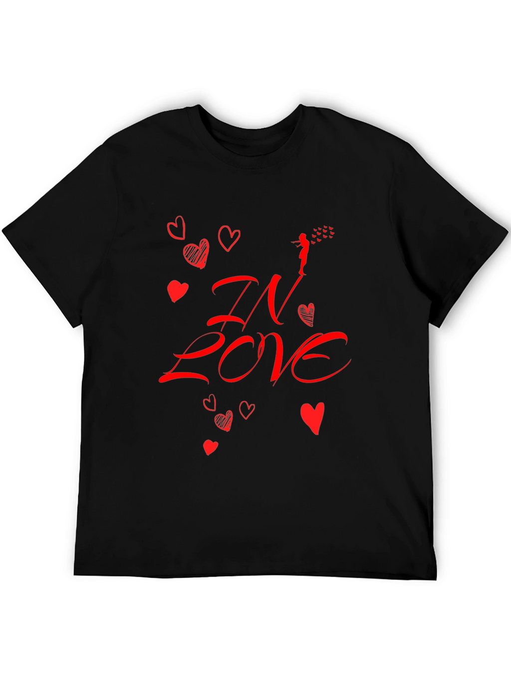 In Love Graphic Tee - Black Casual Shirt